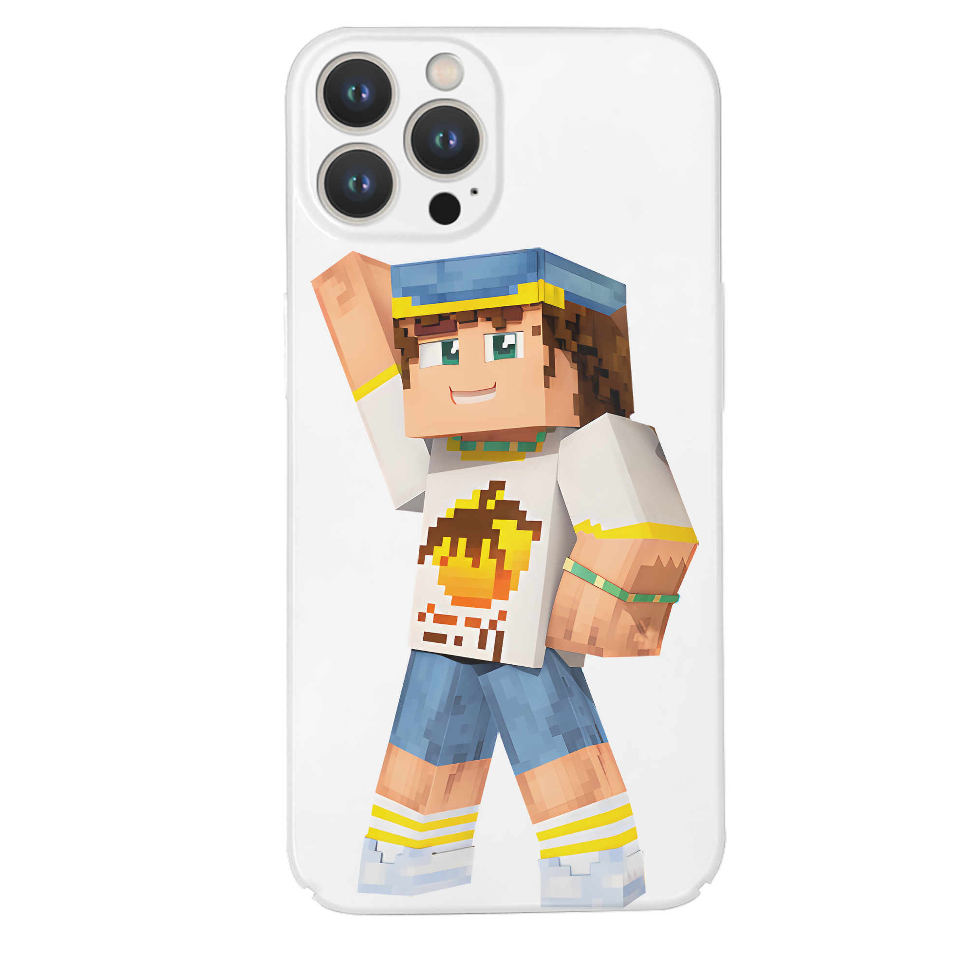 （画像用） マインクラフト ブロックの世界 Minecraft MC Block world 【iPhone 14シリーズ対応】ハードケース